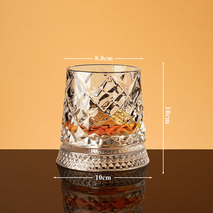 💎🥃 360° roterende whiskyglas – Luksuriøst roterende krystalglas