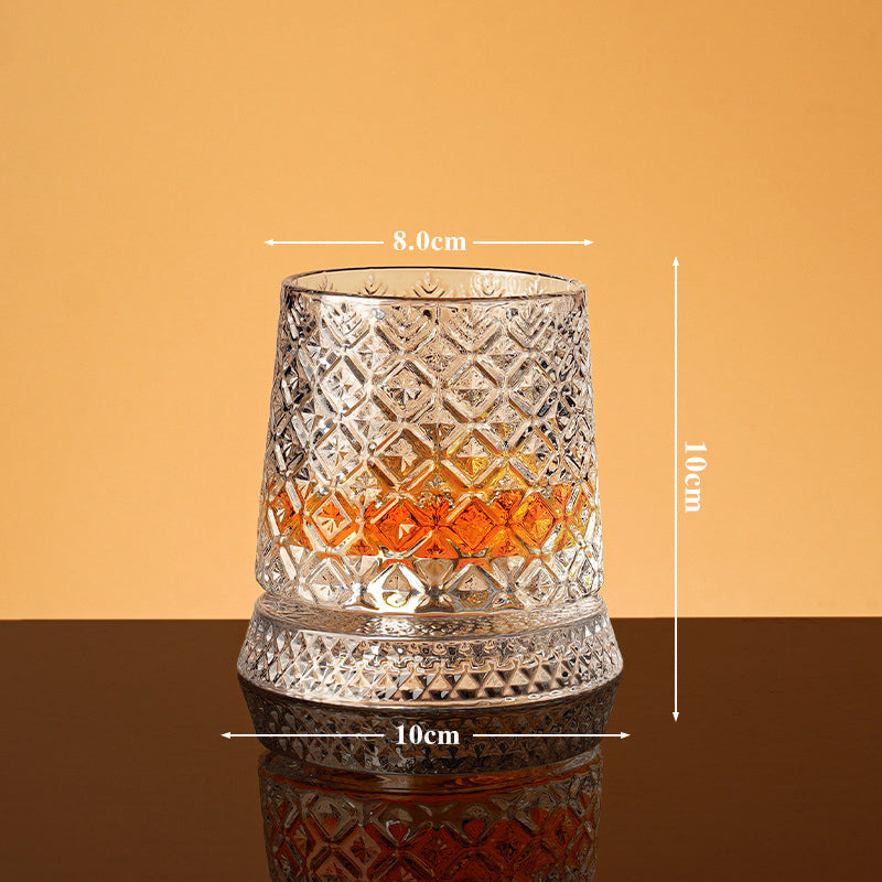 💎🥃 360° roterende whiskyglas – Luksuriøst roterende krystalglas