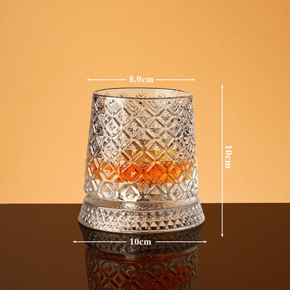 💎🥃 360° roterende whiskyglas – Luksuriøst roterende krystalglas