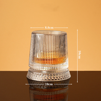 💎🥃 360° roterende whiskyglas – Luksuriøst roterende krystalglas