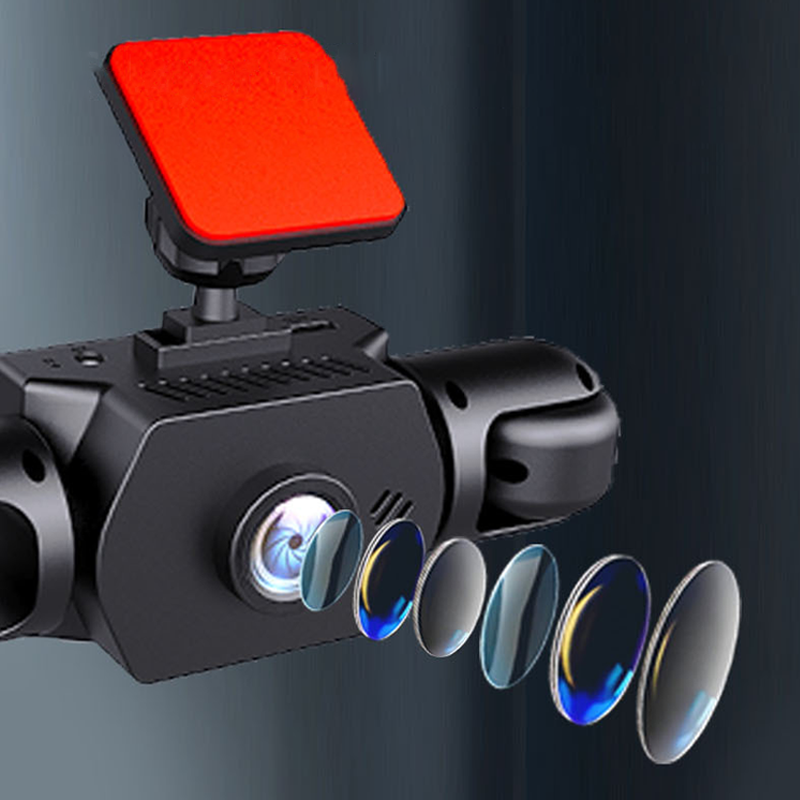 Professionel 360° dashcam – 4 kameraer, fuldt udsyn – Full HD med nattesyn og loop-optagelse