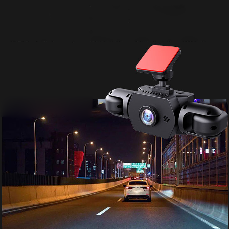 Professionel 360° dashcam – 4 kameraer, fuldt udsyn – Full HD med nattesyn og loop-optagelse