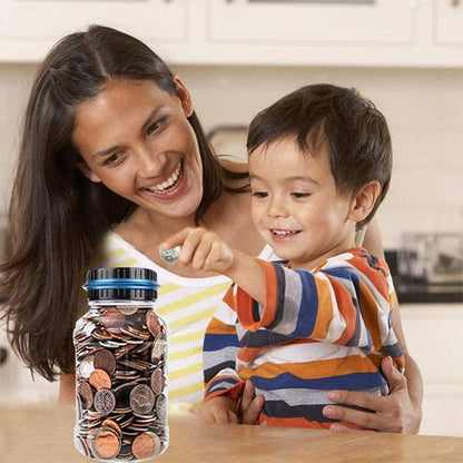 Elektronisk sparebøsse med automatisk tæller