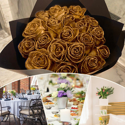 DIY glitrende roser – lav din egen buket