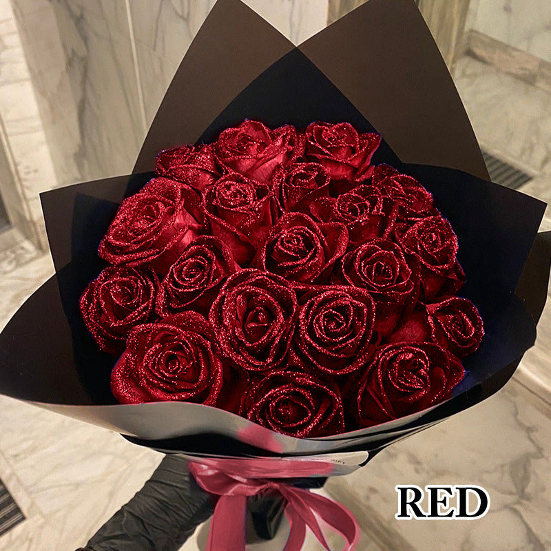 DIY glitrende roser – lav din egen buket