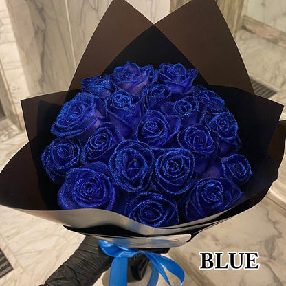 DIY glitrende roser – lav din egen buket