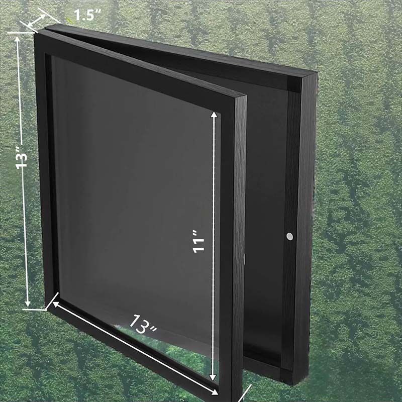 Træramme til skjorte-display med magnetlukning