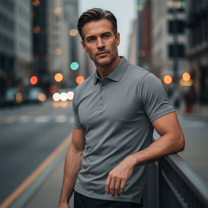 Kortærmet polo t-shirt til mænd – sport og slim fit