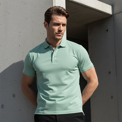 Kortærmet polo t-shirt til mænd – sport og slim fit