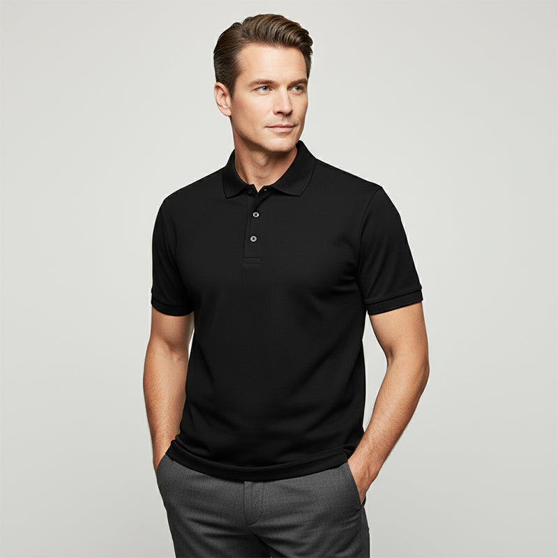 Kortærmet polo t-shirt til mænd – sport og slim fit