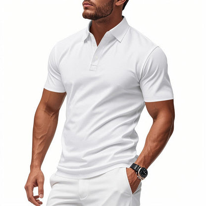 Kortærmet polo t-shirt til mænd – sport og slim fit