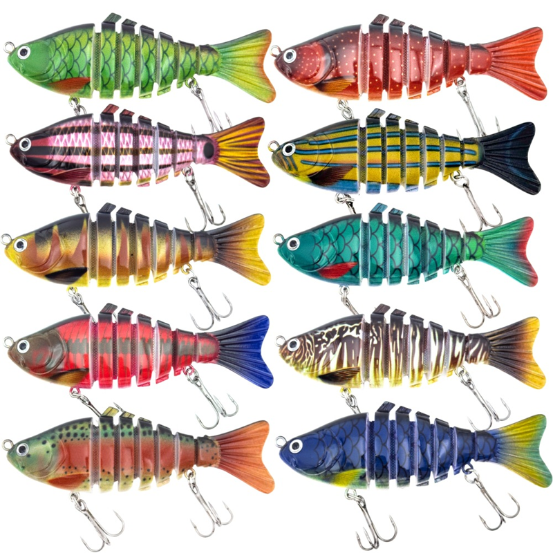 🎣 Spar 50%! 🐟 Flerleddet bionisk svømmeagn / wobler til lystfiskeri