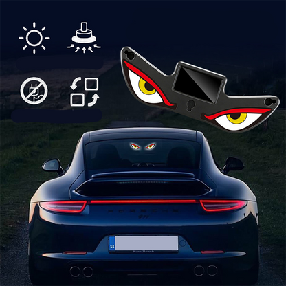 Solcelledrevet LED-belysning til bilrude ”Devil Eyes”