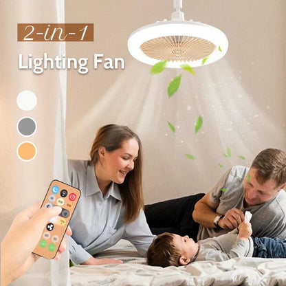 LED-loftventilator med fjernbetjening – lydsvag, 3 lysindstillinger, energibesparende 🌀