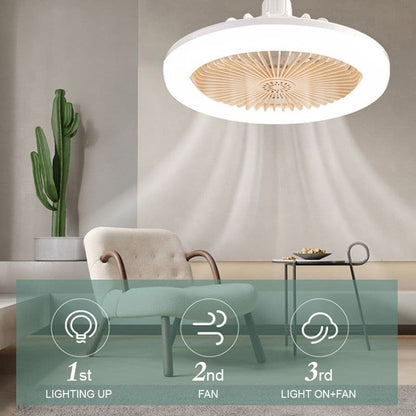 LED-loftventilator med fjernbetjening – lydsvag, 3 lysindstillinger, energibesparende 🌀