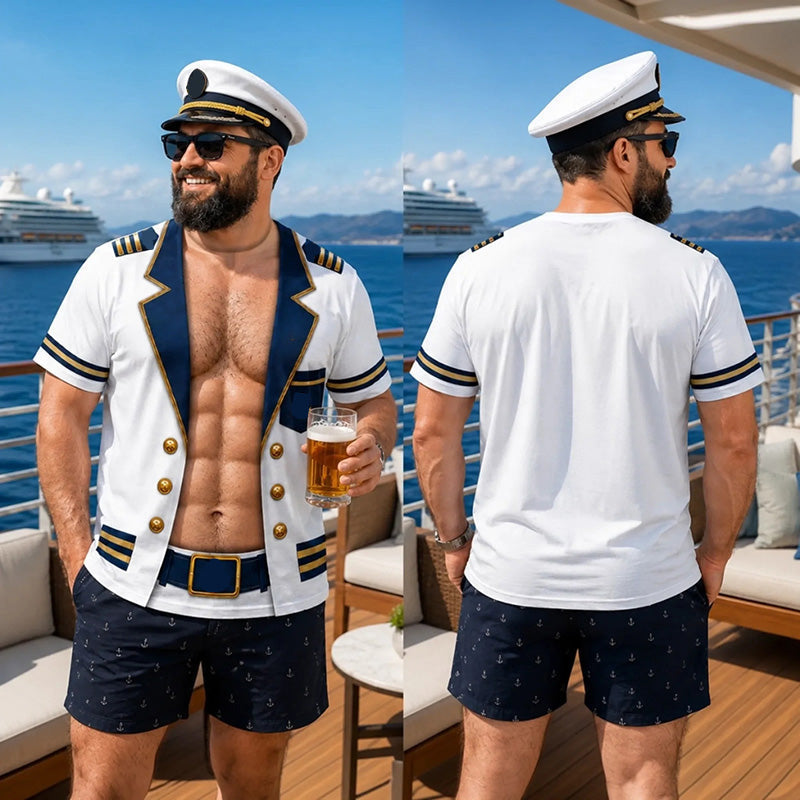 💪Sjov T-shirt med muskelprint til mænd👕😂