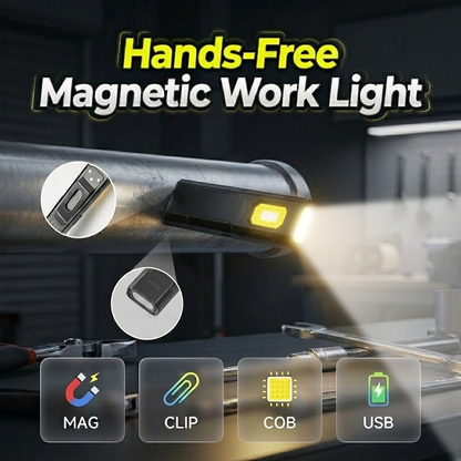 Roterbar magnetisk arbejdslampe – kraftig LED-belysning, 360° rotation, perfekt til mørke kroge