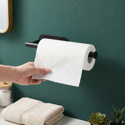 Moderne køkkenrulleholder i rustfrit stål – montering uden boring, meget alsidig
