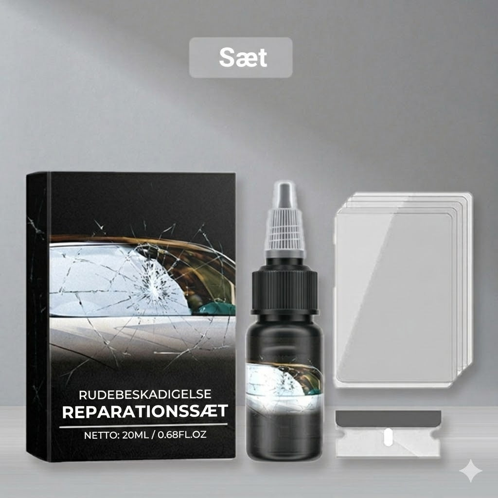 Reparationssæt til bilruder – til udbedring af revner og ridser