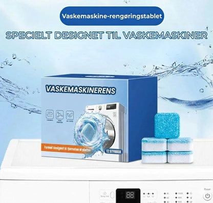 Rengøringstabletter til vaskemaskine – Fjerner kalk og lugt – Dybdegående rengøring – [12 stk.] – Universal