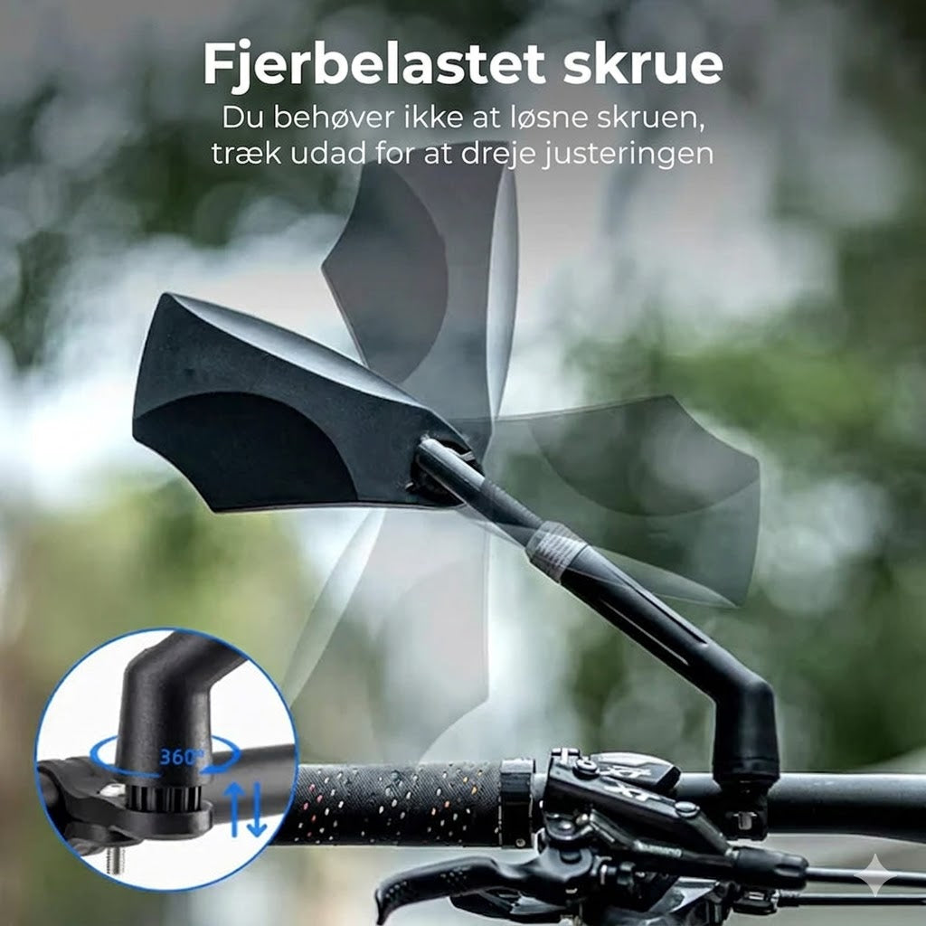 Justerbart bakspejl til cykelstyr – 360° udsyn