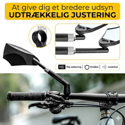 Justerbart bakspejl til cykelstyr – 360° udsyn