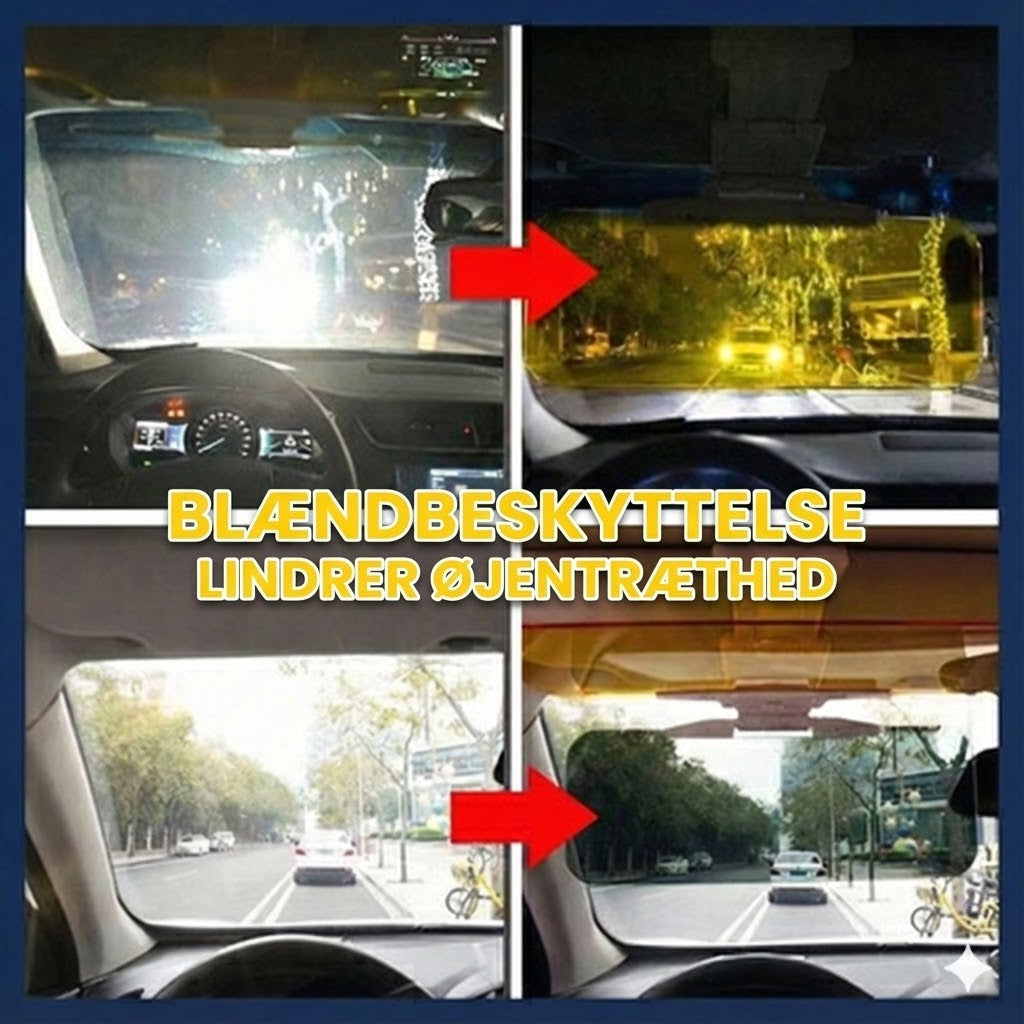 2-i-1 solskærm forlænger til bil – dag- og nat solskærm