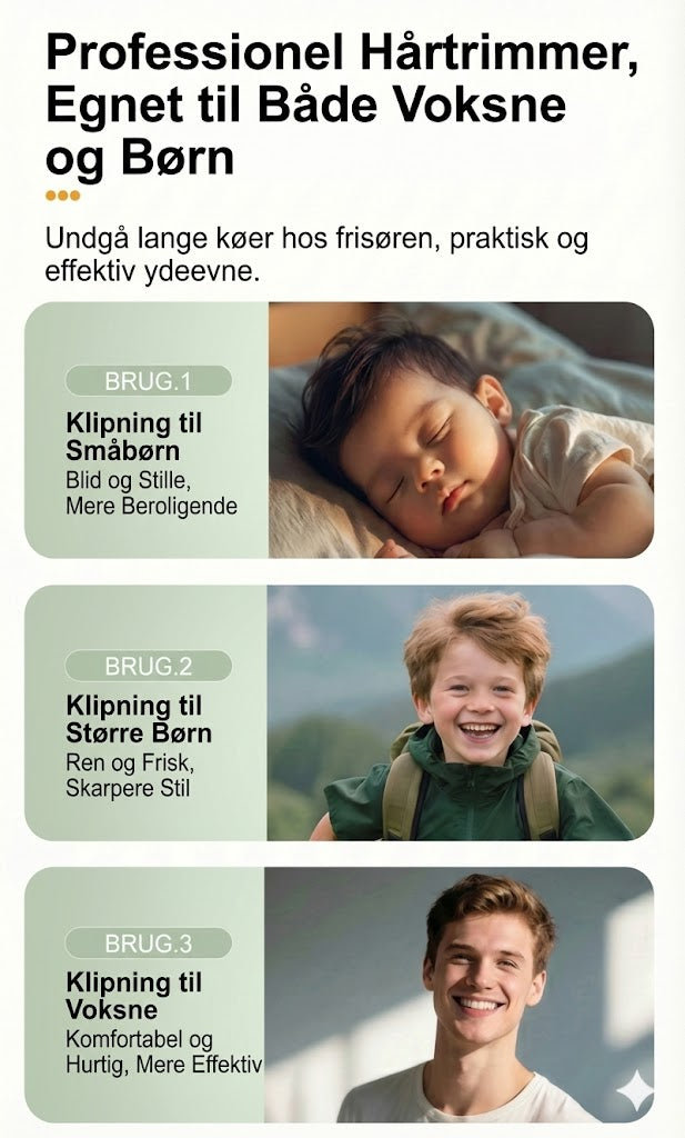 Hårklipper med vakuumfunktion (ingen rod)