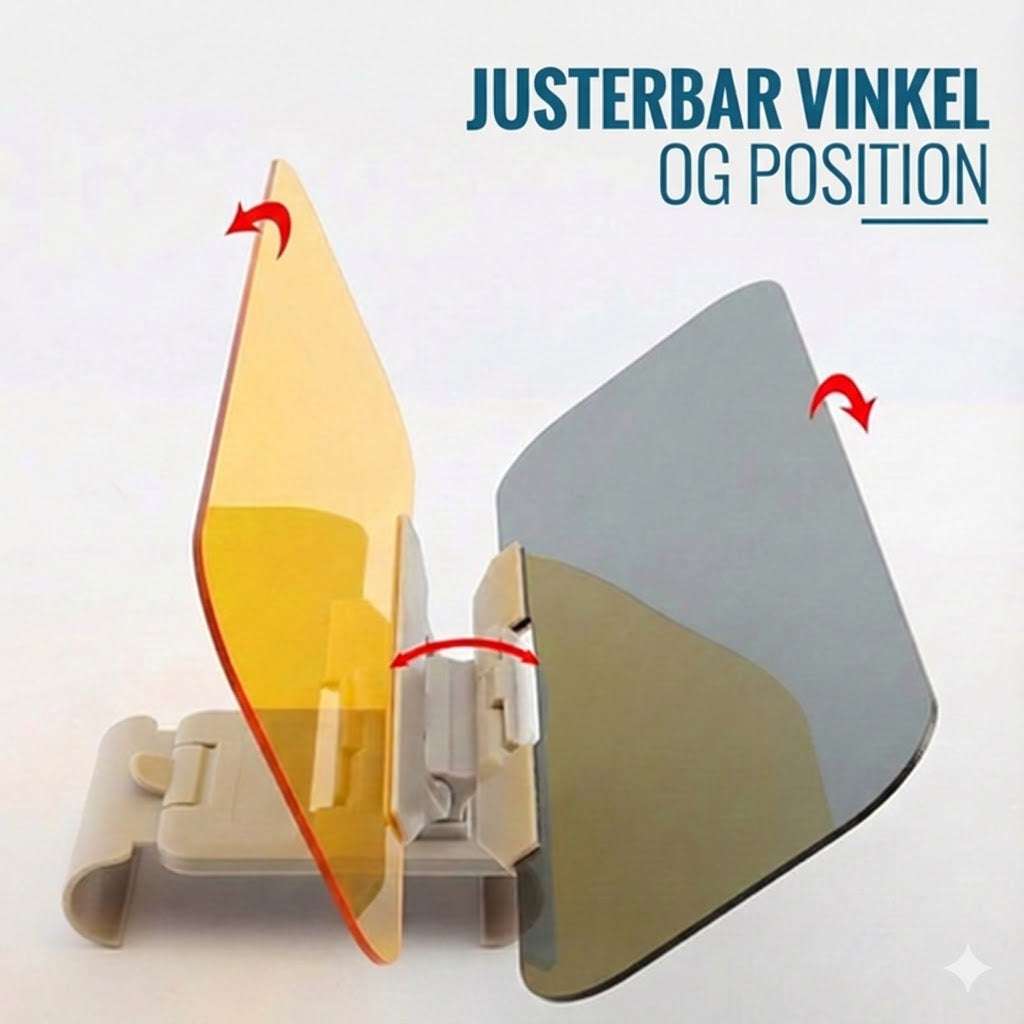 2-i-1 solskærm forlænger til bil – dag- og nat solskærm