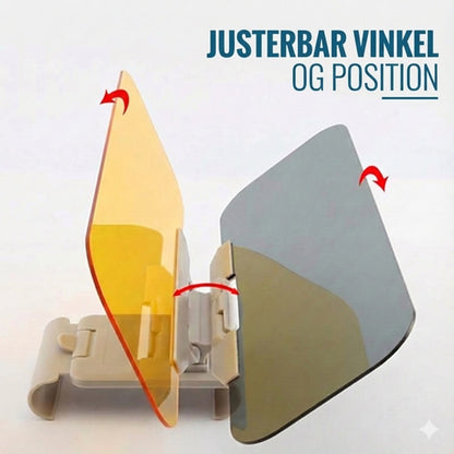 2-i-1 solskærm forlænger til bil – dag- og nat solskærm