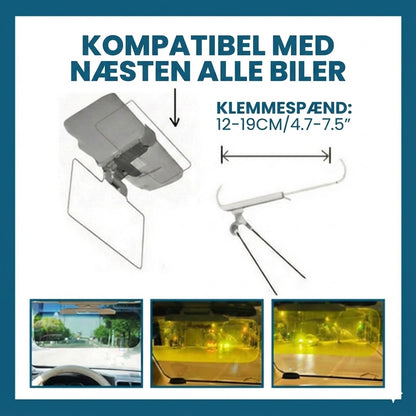 2-i-1 solskærm forlænger til bil – dag- og nat solskærm