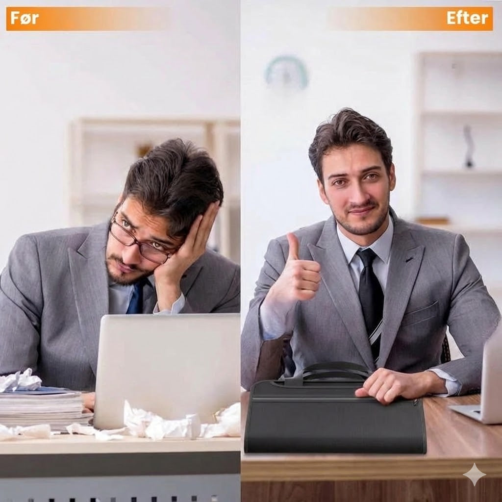 A4 brandsikker dokumentmappe (med håndtag)