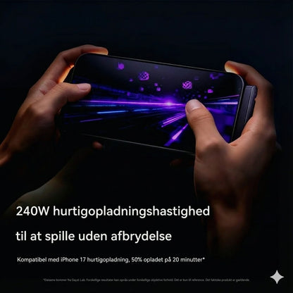 2-i-1 Type-C opladningskabel med skjult holder – 240W superhurtig opladning