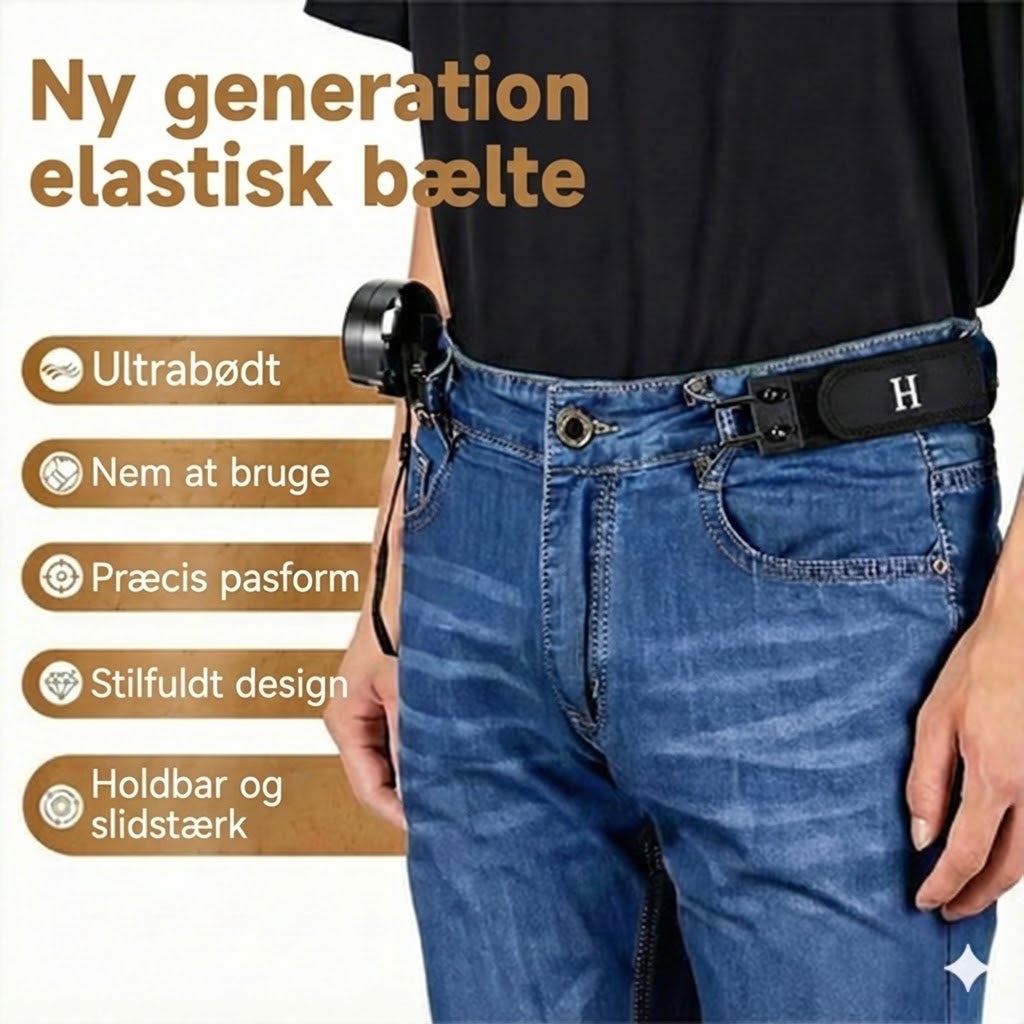Komfortabelt bælte med klikspænde system – perfekt pasform