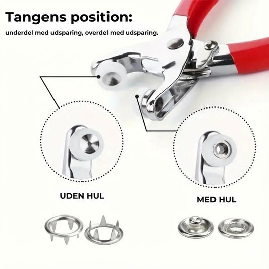 SnapForge trykknap-tangsæt (inkl. trykknapper)