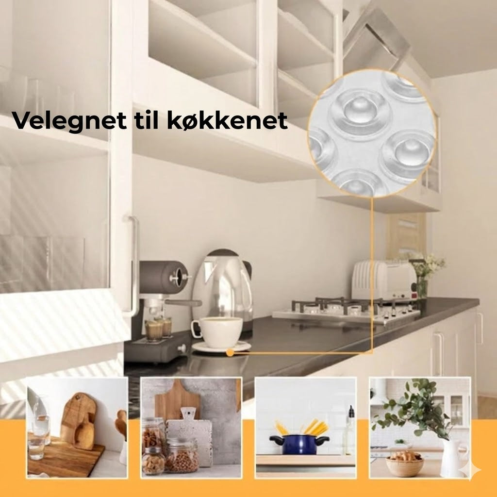 Gennemsigtige silikone møbelbeskyttere (24 stk.)