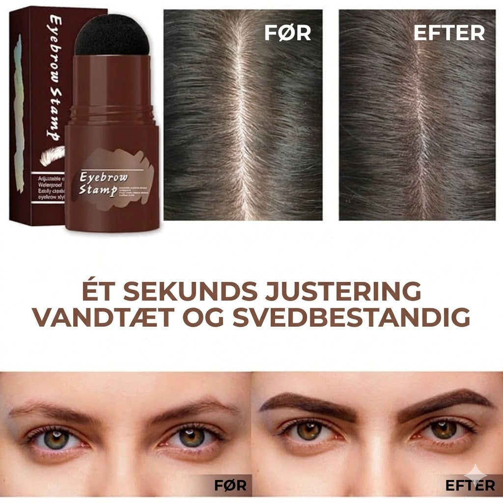 Professionelt øjenbrynsstempel- og skabelonsæt – skab perfekt symmetriske bryn