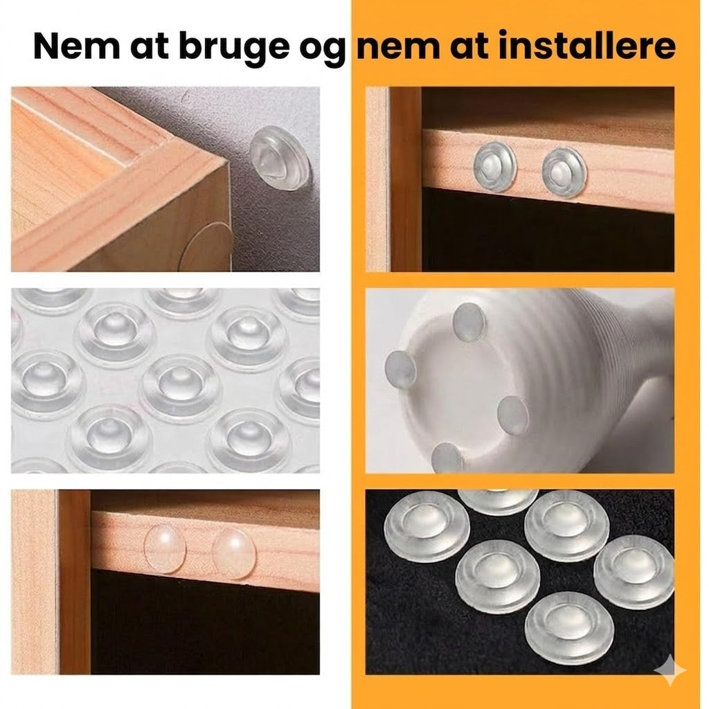 Gennemsigtige silikone møbelbeskyttere (24 stk.)