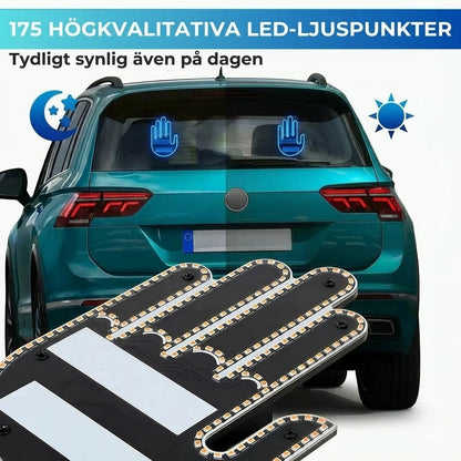 Lysende billys i håndform