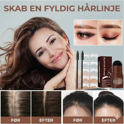 Professionelt øjenbrynsstempel- og skabelonsæt – skab perfekt symmetriske bryn