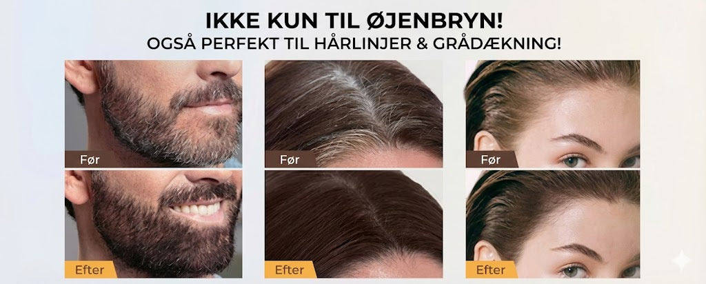 Sæt til langtidsholdbar brynmakeup – vandfast formel