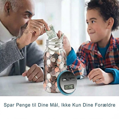 Elektronisk sparebøsse med automatisk tæller