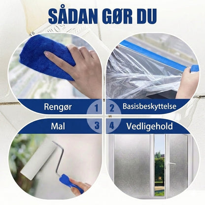 Frostet glas-maling – flydende privatlivsfilm (mat- og sandblæsningseffekt)
