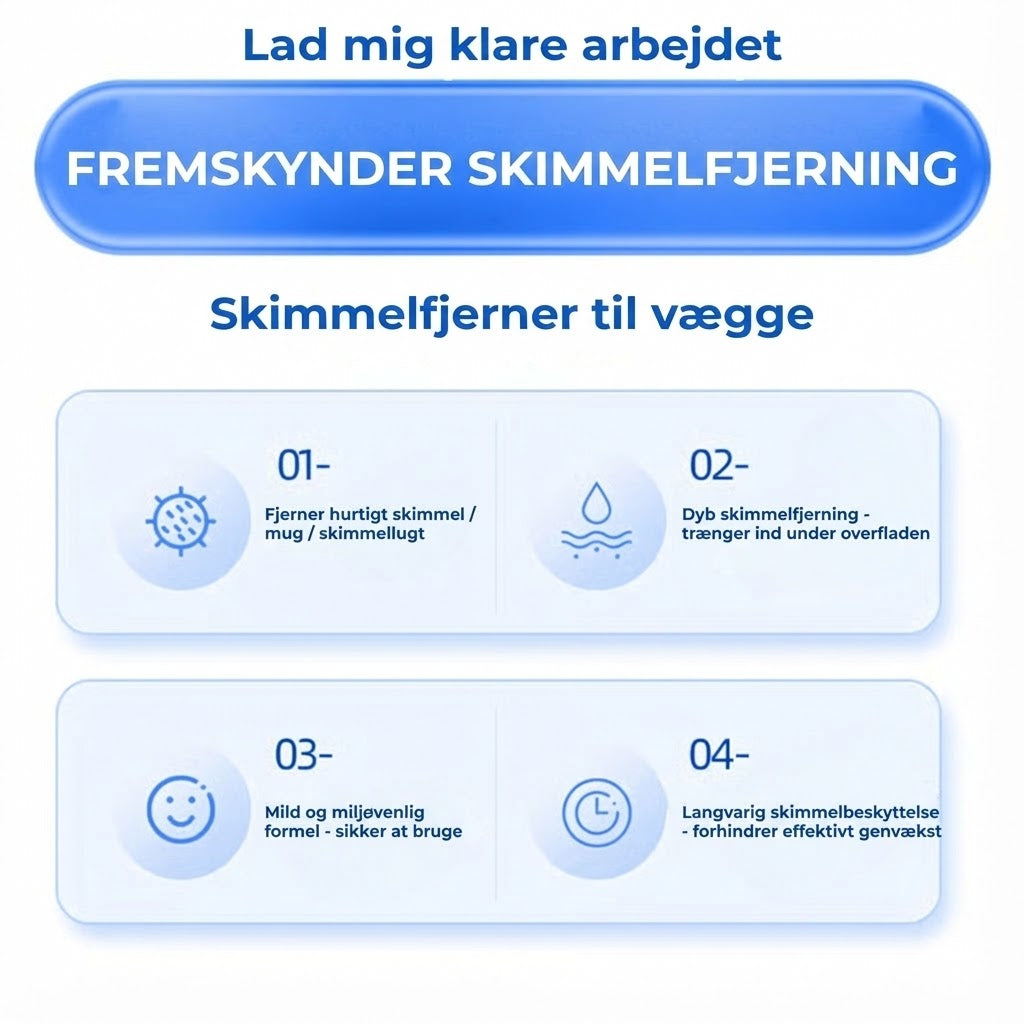 Kraftig skimmelfjerner-spray (øjeblikkeligt resultat)