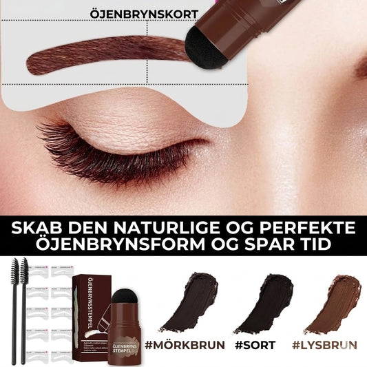 Professionelt øjenbrynsstempel- og skabelonsæt – skab perfekt symmetriske bryn