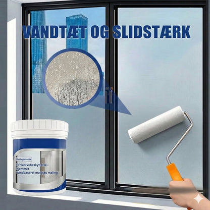 Frostet glas-maling – flydende privatlivsfilm (mat- og sandblæsningseffekt)