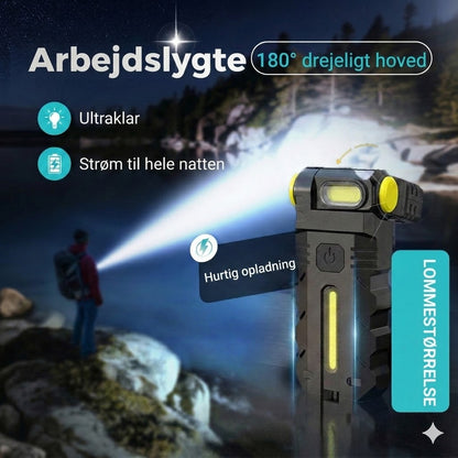 Genopladelig LED-arbejdslampe – 180° justerbar hældning