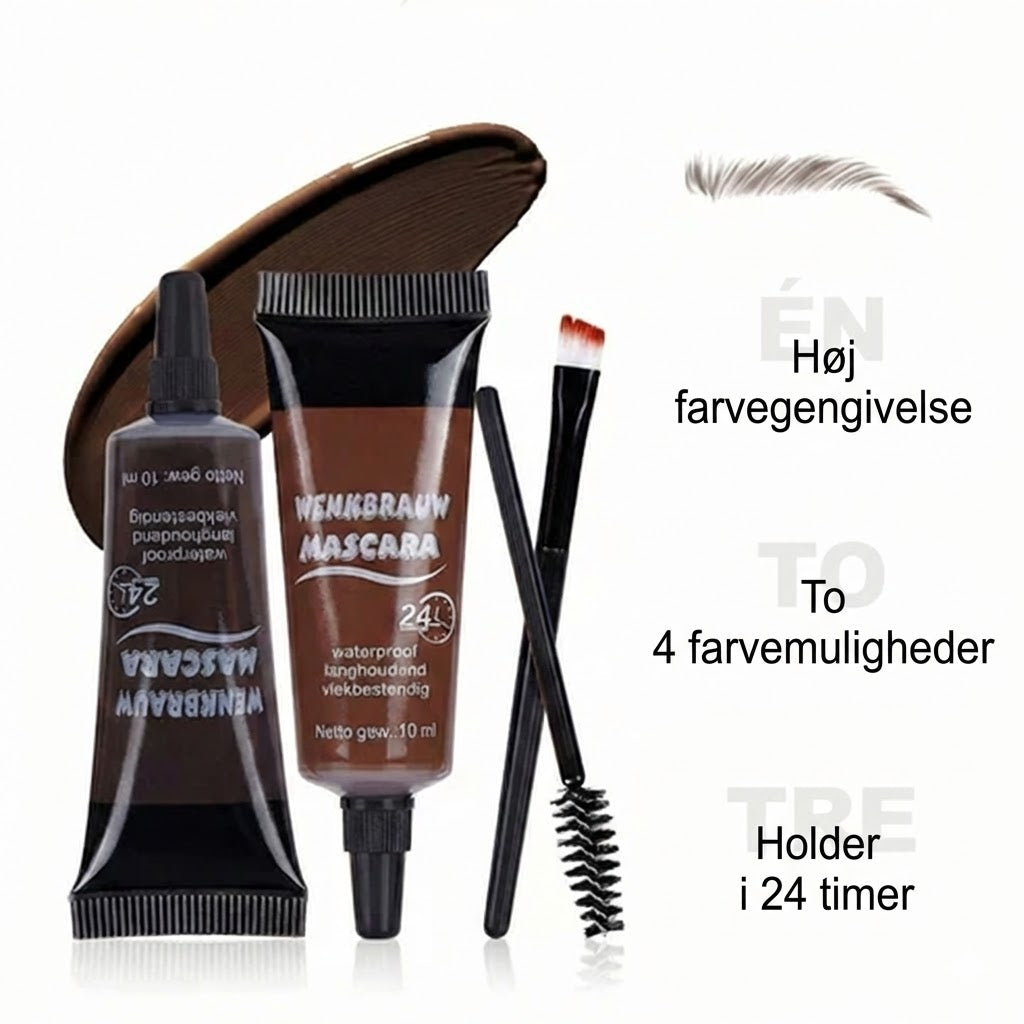 Sæt til langtidsholdbar brynmakeup – vandfast formel