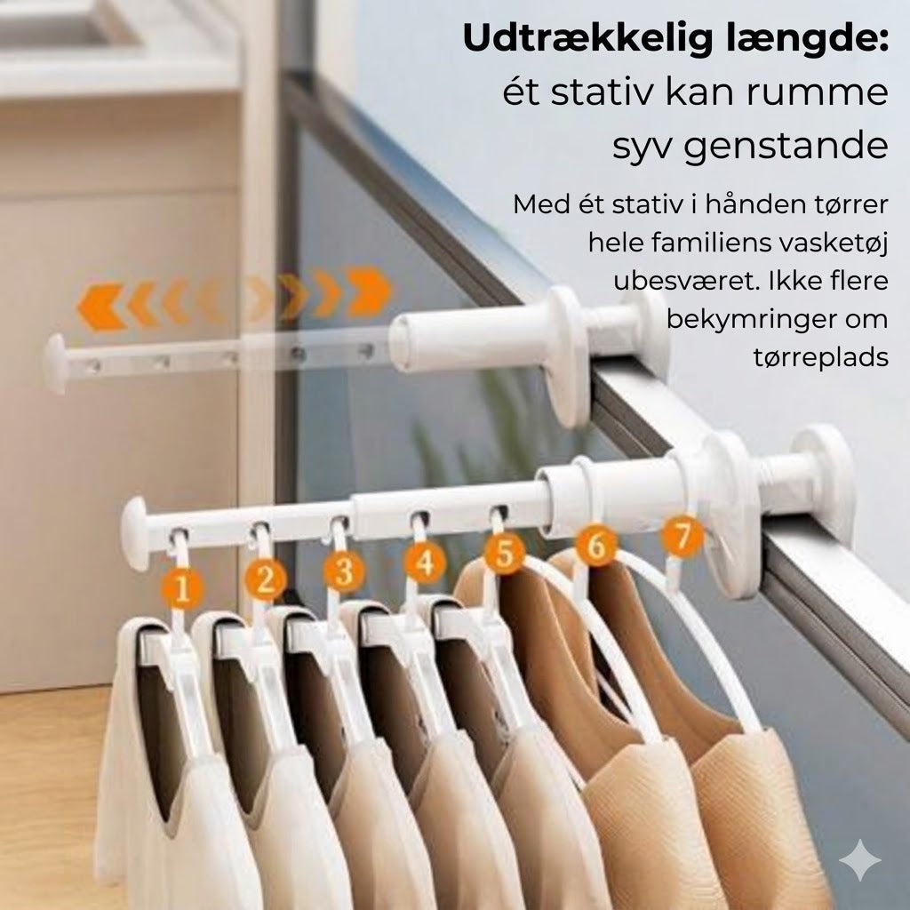 Udtrækkeligt tørrestativ