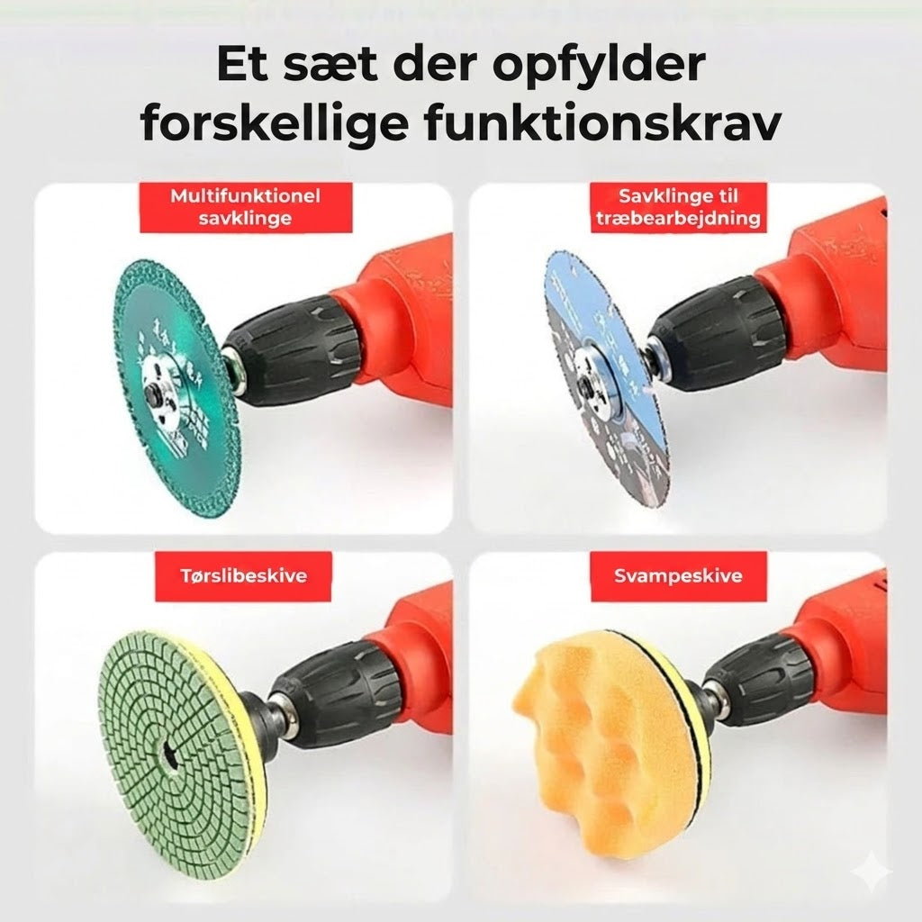 Adaptersæt – fra boremaskine til vinkelsliber